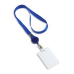 Blue Lanyard Badge Reel Combo