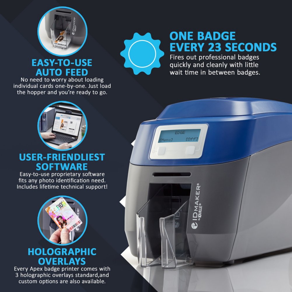 ID Maker Edge 2Sided ID Card Printer IDville