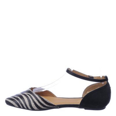 zebra print flat sandals