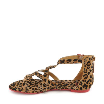 gladiator leopard sandals