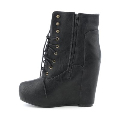 black vintage ankle boots