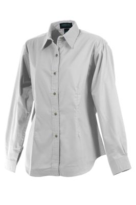 Women's Brushed Twilled 100% Cotton Long Sleeve Dress Shirt