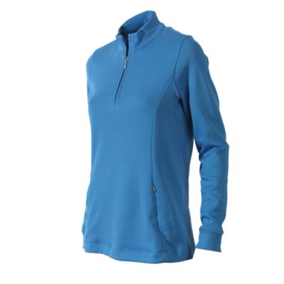 Fairway & Greene Ladies Pima Interlock Stretch Long Sleeve 1/4 Zip Sweatshirt