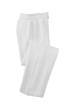 Women's Sport Tek Ladies Fleece Pant in White