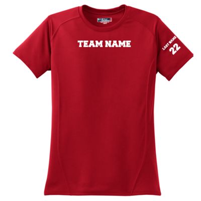 Women's Sport Tek Ladies Dry Zone; Raglan Accent T-Shirt in White