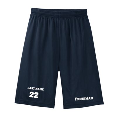 Men's Sport Tek Long Mesh Shorts in Maroon
