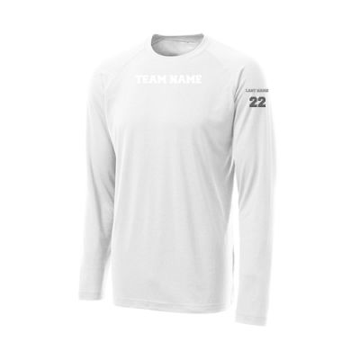Sport Tek Youth Long Sleeve Ultimate Performance CrewLS in White