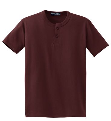 Sport Tek Youth Short Sleeve Henley