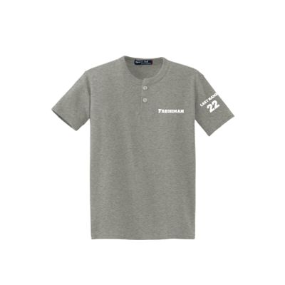Sport Tek Youth Short Sleeve Henley in Maroon