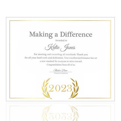 Foil-Stamped Certificate Paper - 2023 Laurels