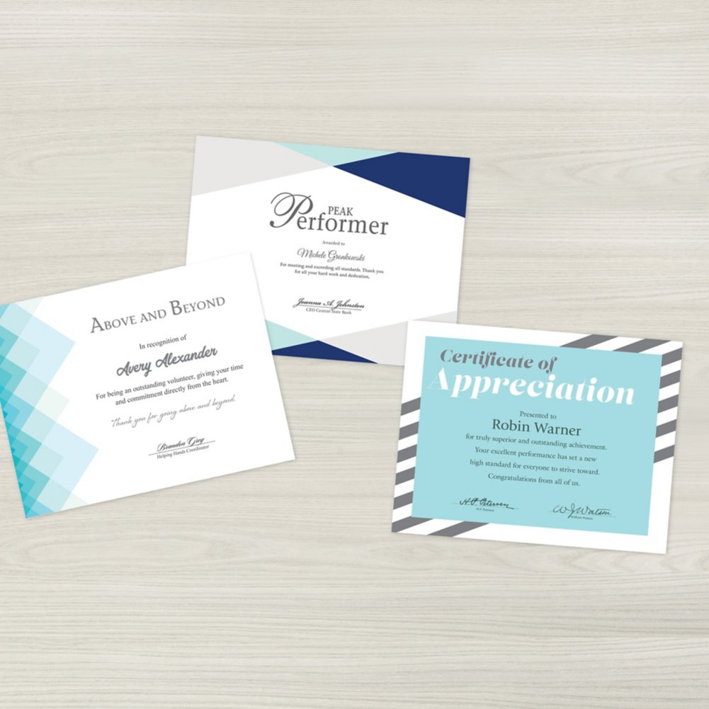 Modern Certificate Paper - Stripes