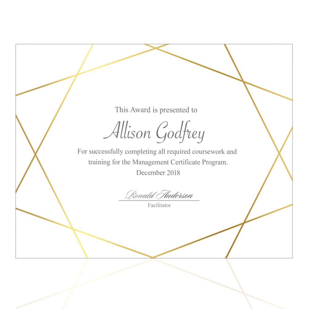 Foil-Stamped Certificate Paper - Artful