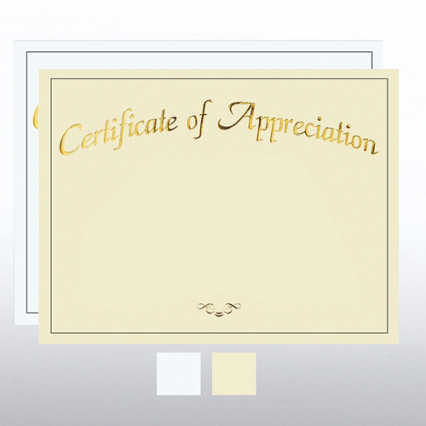 Foil Certificate Paper - Certificate of Appreciation
