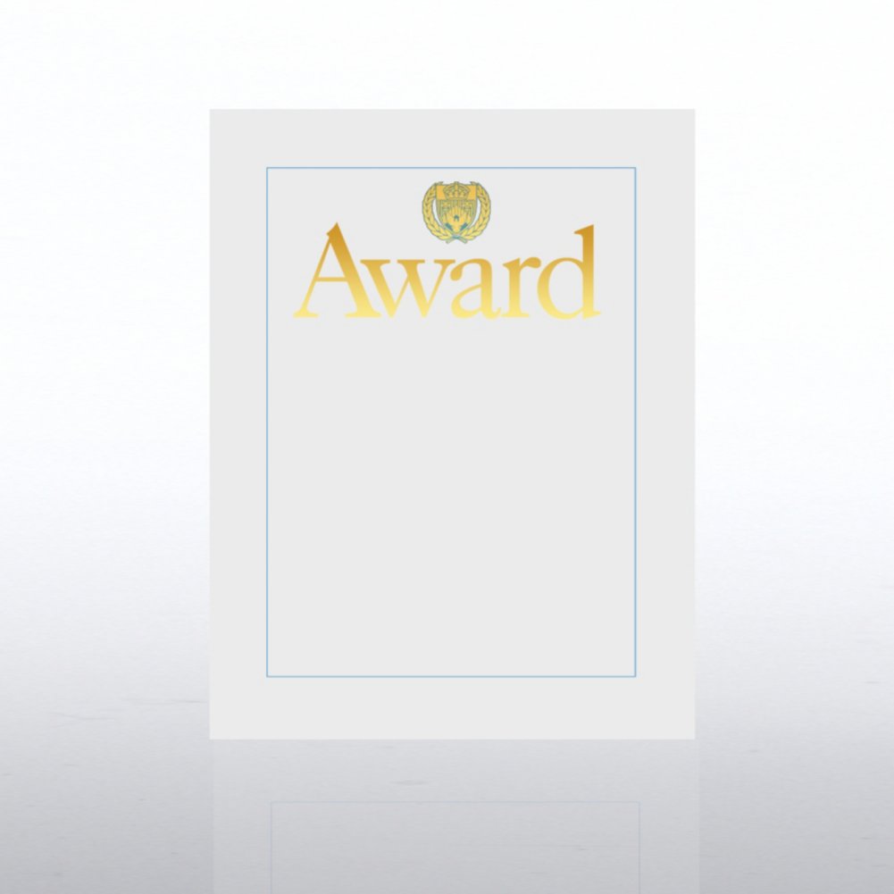 View larger image of Foil Certificate Paper - Award w/ Crest - White