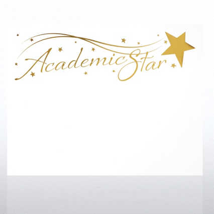Foil-Stamped Certificate Paper - Academic Star - White