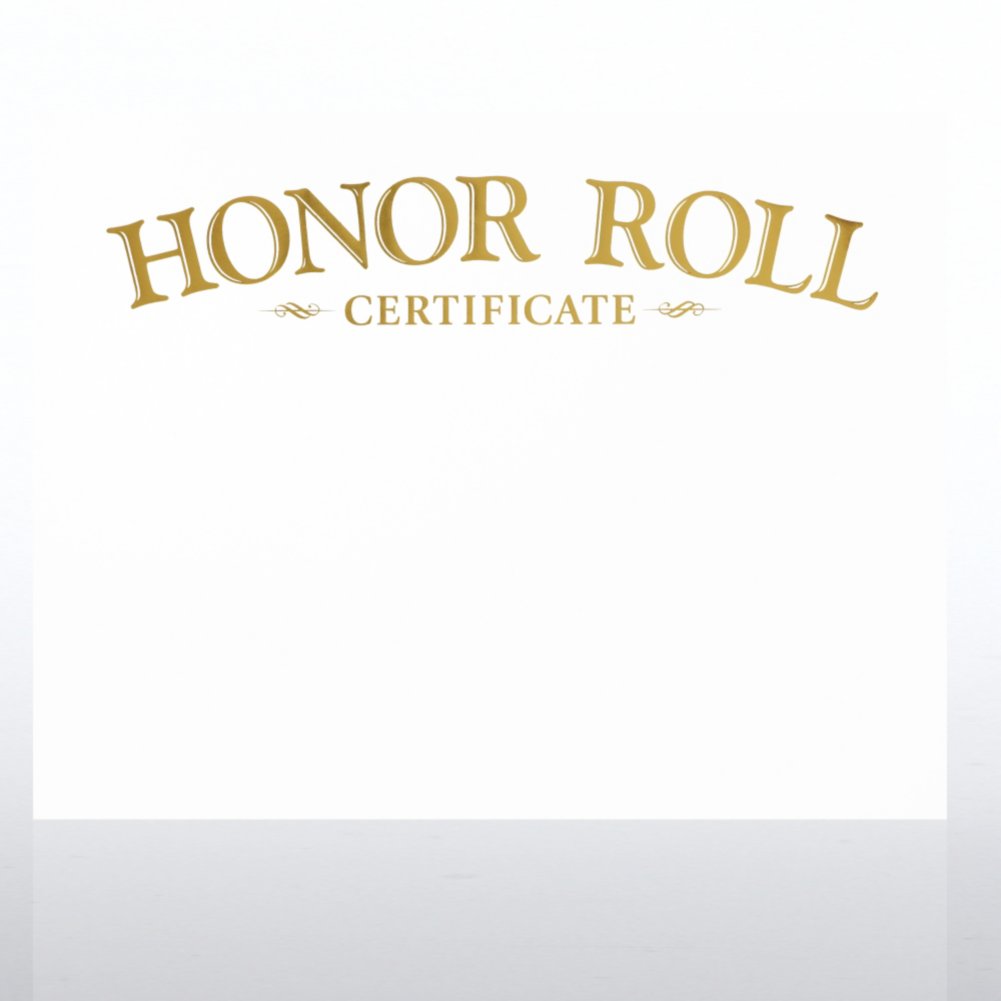View larger image of Foil-Stamped Certificate Paper - Honor Roll Award - White