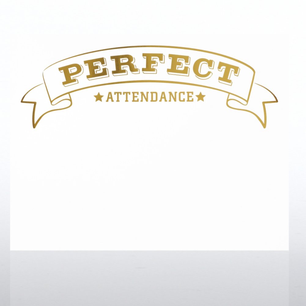 View larger image of Foil-Stamped Certificate Paper - Perfect Attendance Award