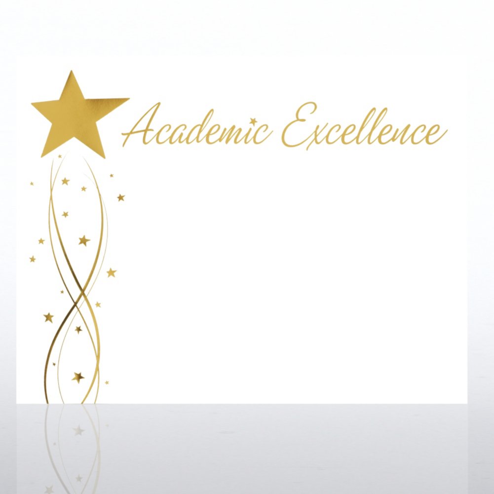 Foil-Stamped Certificate Paper - Academic Excellence Star