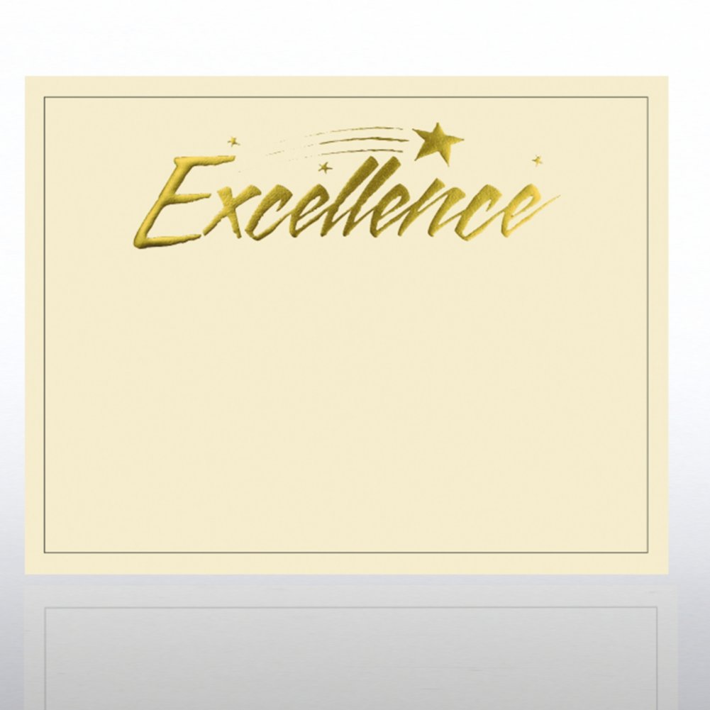 Foil Certificate Paper Excellence Star Baudville