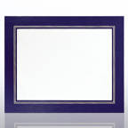 View larger image of Textured Leatherette Frame - Blue - Foil Border