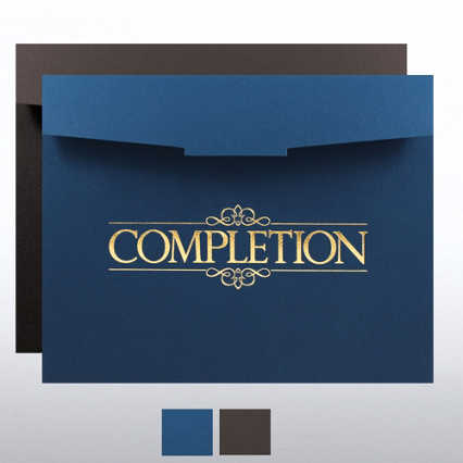 Completion Foil-Stamped Certificate Folder