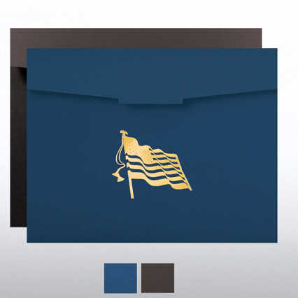 Flag Foil Certificate Folder