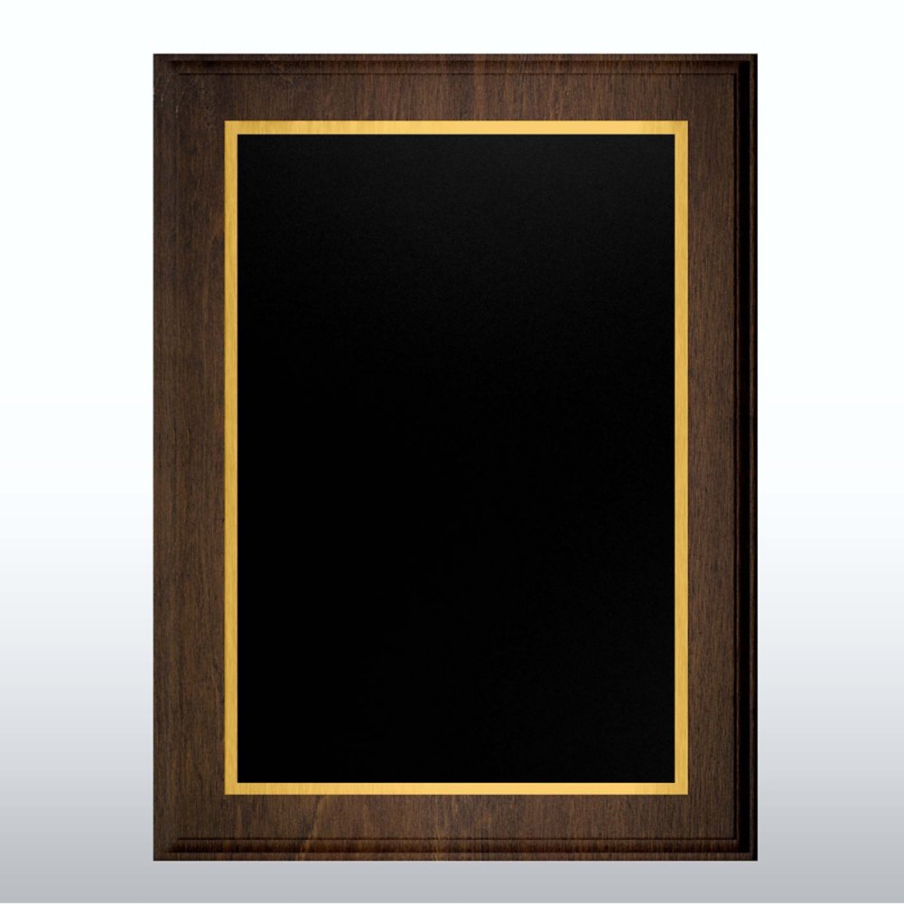 Prestigious Award Plaque - Full-Size - Black w/ Gold