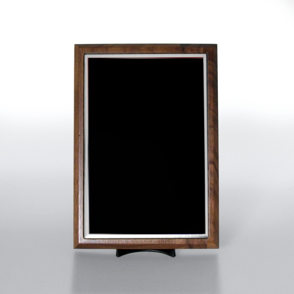 Prestigious Award Plaque - Half-Size - Black w/ Silver