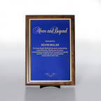 View larger image of Prestigious Award Plaque - Half-Size - Blue w/ Gold