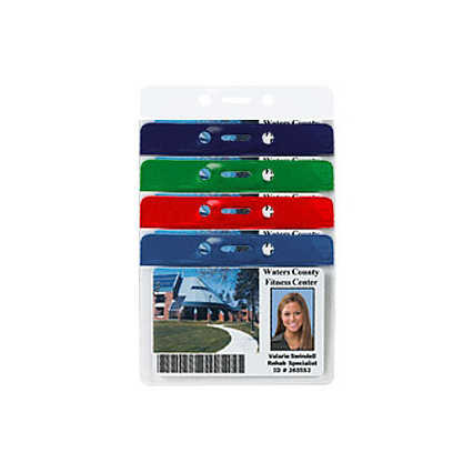 Colored Bar Badge Holders - Horizontal Credit Card