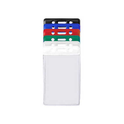 Colored Bar Badge Holders - Vertical Credit Card