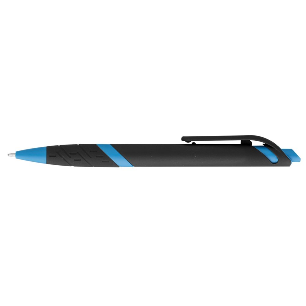 Add Your Logo:  Race Stripe Soft Grip Pen
