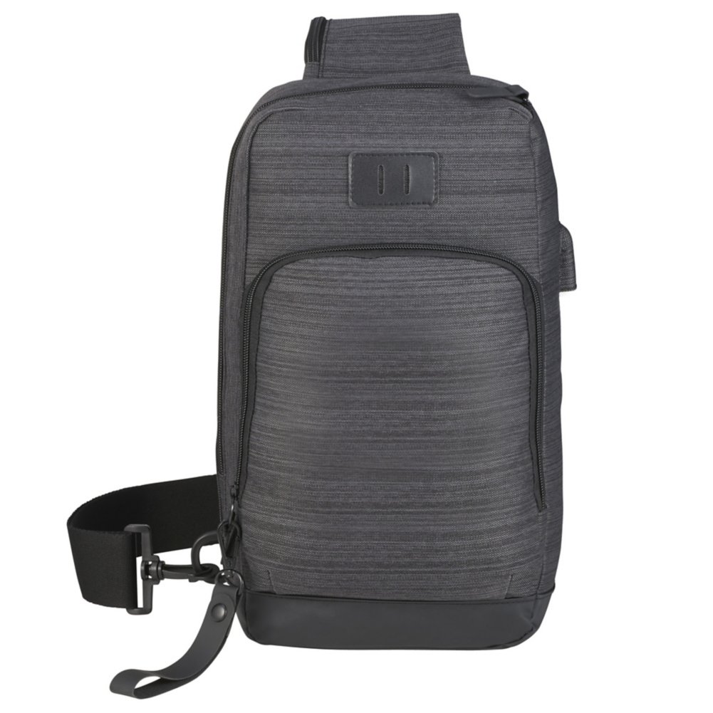 Add Your Logo: Sling Pack with USB Port