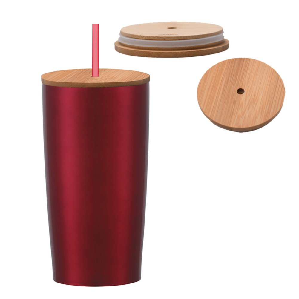 Add Your Logo: Stainless Steel Stellar Tumbler w/ Bamboo Lid