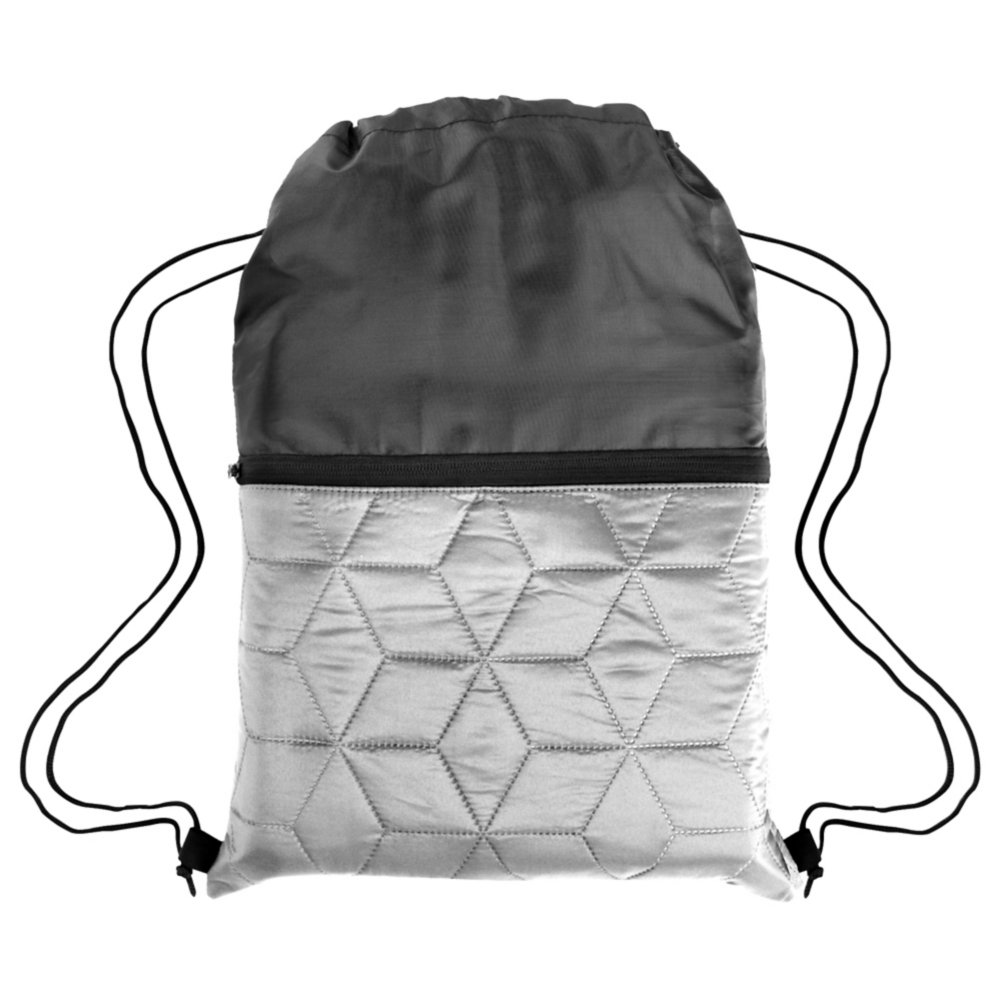 Add Your Logo: Quilted Drawstring Bag