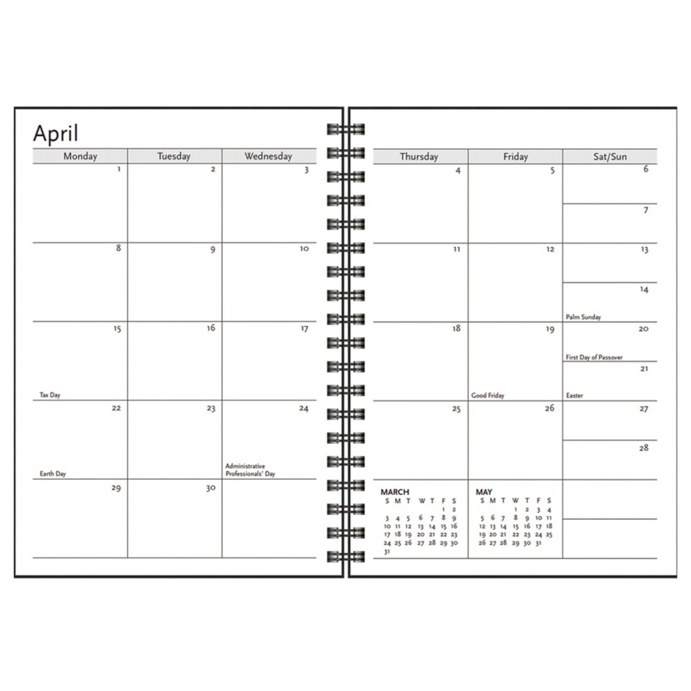 Add Your Logo: Spiral Monthly Planner