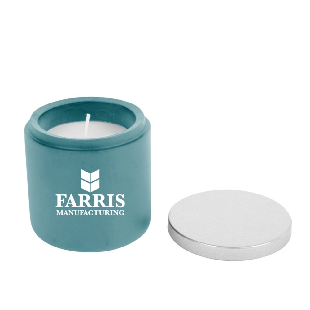 Add Your Logo: Colorful Clay Cement Candle