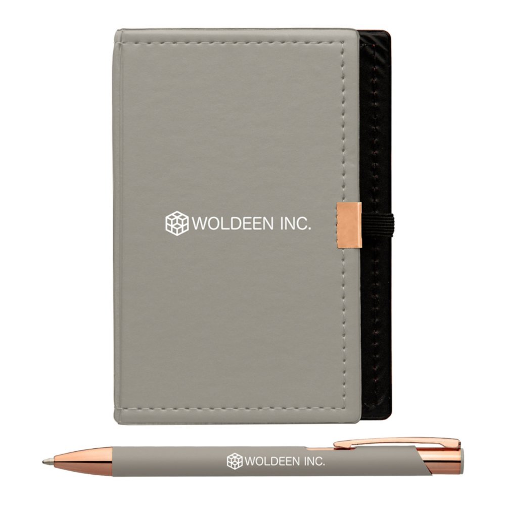 View larger image of Add Your Logo: Pocket Notepad & Pen Gift Set