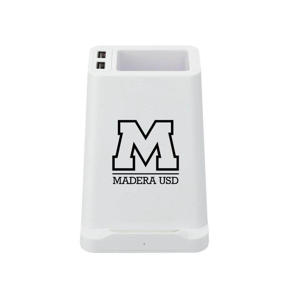 View larger image of Add Your Logo: Multiuse Charging Pen Holder