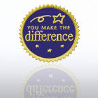 View larger image of Certificate Seal - You Make the Difference - Blue/Gold