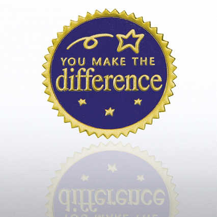 Certificate Seal - You Make the Difference - Blue/Gold