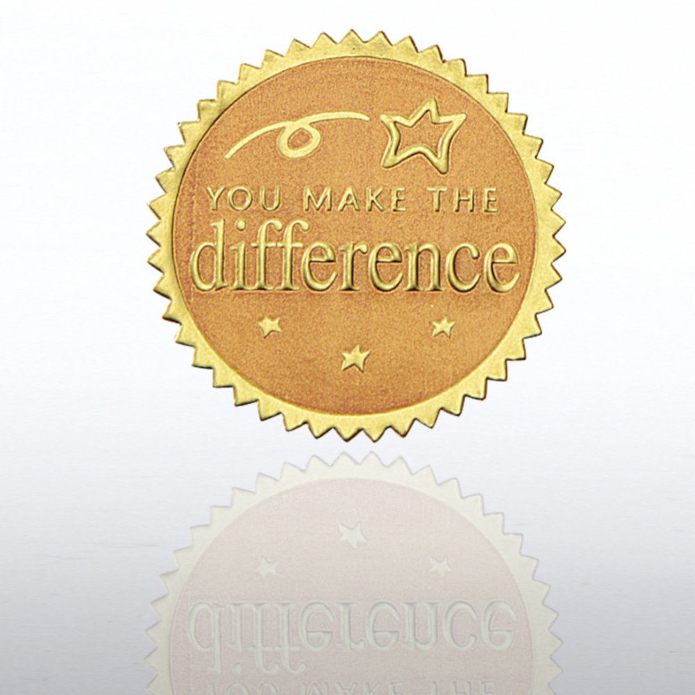 View larger image of Certificate Seal - You Make the Difference - Gold