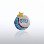 View larger image of Glitter Lapel Pin - Above & Beyond Star