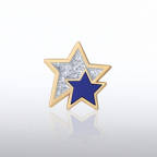 View larger image of Lapel Pin - Glitter and PVC Stars