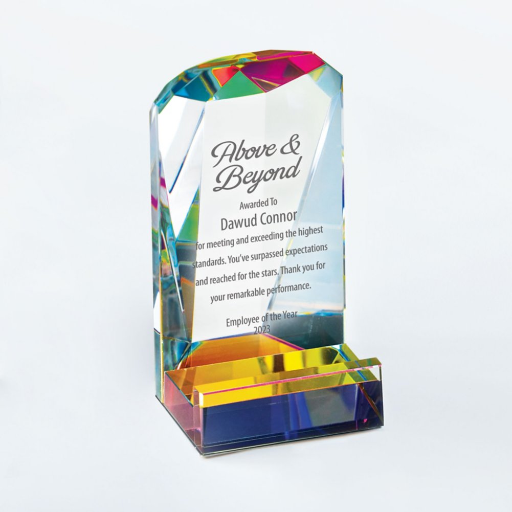 Vibrant Crystal Phone Holder Trophy
