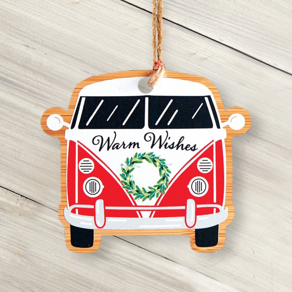 Classic Wooden Ornament - Bus