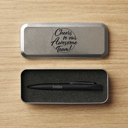 Custom: Chrome Engraved Pen in Tin