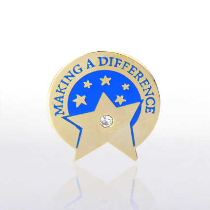 Lapel Pin - Making a Difference Star with Gem