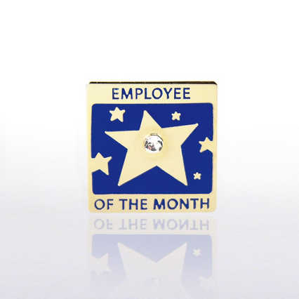 Lapel Pin - Employee of the Month w/ Gem