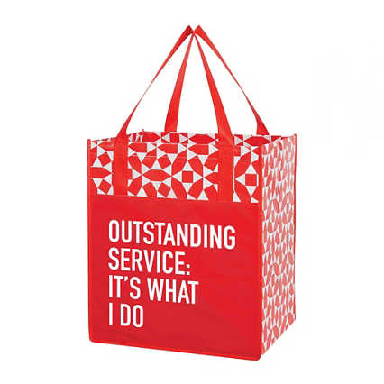 Value Grocery Tote - Outstanding Service: It's What I Do